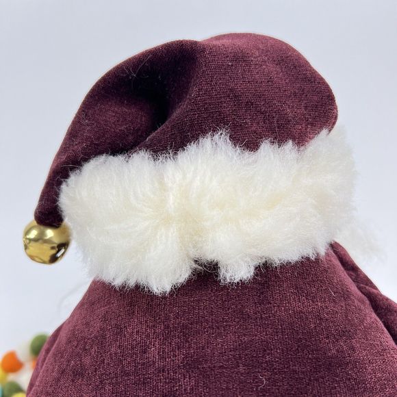Woof & Poof 24" Plush Santa 2011 Shelf Sitter Velvet Pants Real Fur Collectible - Picture 7 of 14
